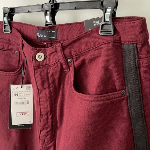 Zara Man 34X30 loose fit crop jeans / NEW - Picture 2 of 3